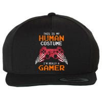 Halloween Gamer Video Games Human Costume Gift Wool Snapback Cap