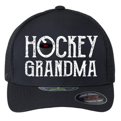 Hockey Grandma Vintage Grandmother Granny Gift Meaningful Gift Flexfit Unipanel Trucker Cap