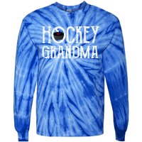 Hockey Grandma Vintage Grandmother Granny Gift Meaningful Gift Tie-Dye Long Sleeve Shirt