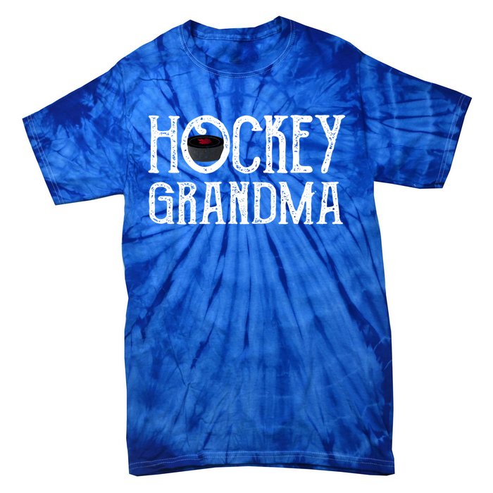 Hockey Grandma Vintage Grandmother Granny Gift Meaningful Gift Tie-Dye T-Shirt