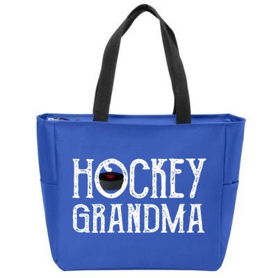 Hockey Grandma Vintage Grandmother Granny Gift Meaningful Gift Zip Tote Bag