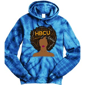 Hbcu Grad Words In Afro Queen Funny Gift Tie Dye Hoodie