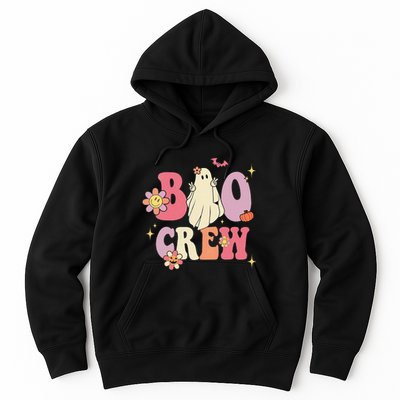 Halloween Ghosts with Retro Hippie Floral Vibes Hoodie