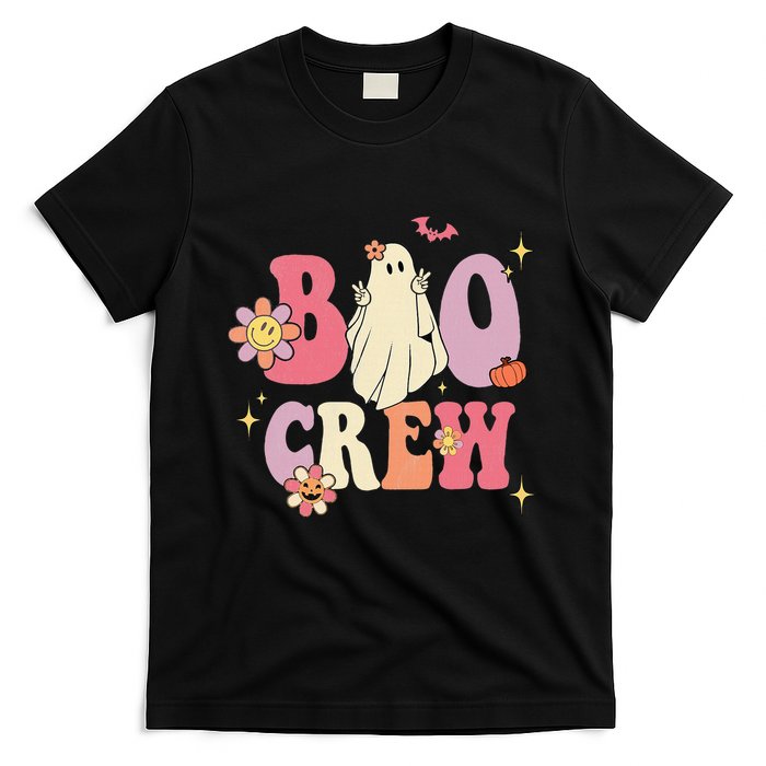 Halloween Ghosts with Retro Hippie Floral Vibes T-Shirt