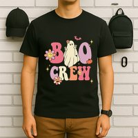 Halloween Ghosts with Retro Hippie Floral Vibes T-Shirt
