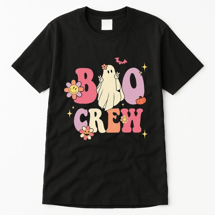 Halloween Ghosts with Retro Hippie Floral Vibes Tall T-Shirt