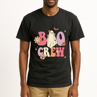 Halloween Ghosts with Retro Hippie Floral Vibes Tall T-Shirt