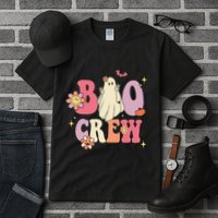 Halloween Ghosts with Retro Hippie Floral Vibes Tall T-Shirt