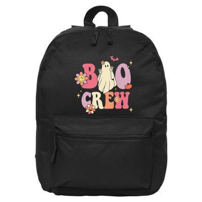 Halloween Ghosts with Retro Hippie Floral Vibes 16 in Basic Backpack