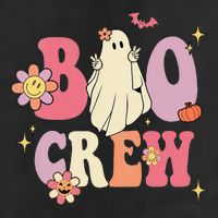 Halloween Ghosts with Retro Hippie Floral Vibes 25L Jumbo Tote