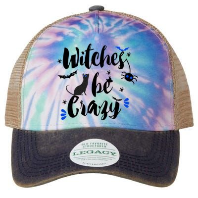 Halloween Gift Witches Be Crazy Gift Legacy Tie Dye Trucker Hat