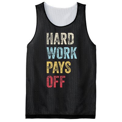 HWPO Gym Workout Motivational Quote Hard Work Pays Off Mesh Reversible Basketball Jersey Tank