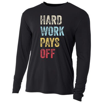 HWPO Gym Workout Motivational Quote Hard Work Pays Off Cooling Performance Long Sleeve Crew