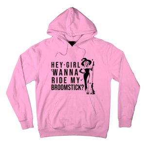 Hey Girl Wanna Ride My Broomstick Funny Witch Hoodie