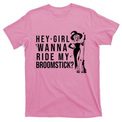 Hey Girl Wanna Ride My Broomstick Funny Witch T-Shirt