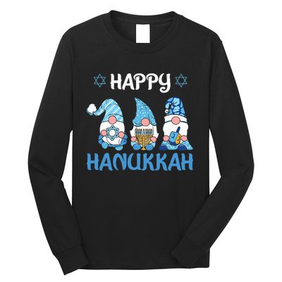 Hanukkah Gnome Wishing You a Happy Hanukkah  Long Sleeve Shirt