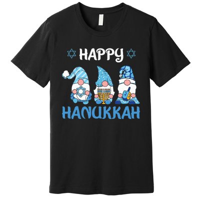 Hanukkah Gnome Wishing You a Happy Hanukkah  Premium T-Shirt