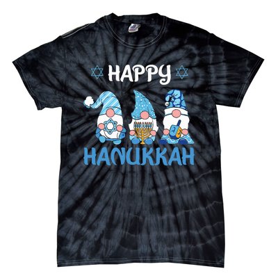 Hanukkah Gnome Wishing You a Happy Hanukkah  Tie-Dye T-Shirt