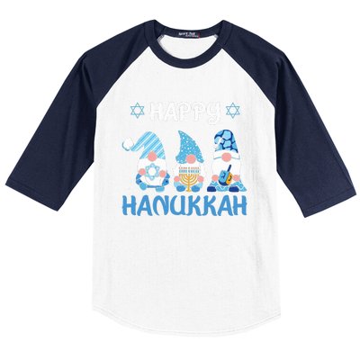 Hanukkah Gnome Wishing You a Happy Hanukkah  Baseball Sleeve Shirt