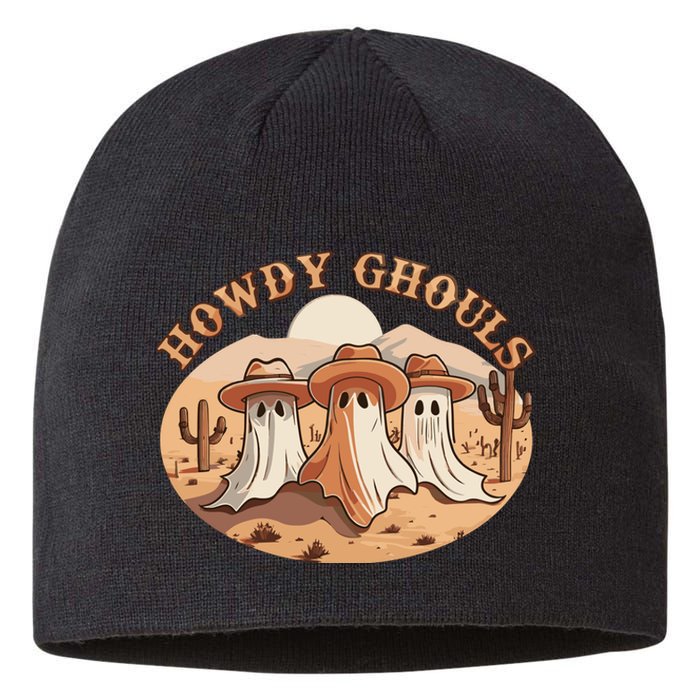 Howdy Ghouls Western Halloween Cowboy Ghost Sustainable Beanie