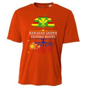 Hawaiian Grown With Filipino Roots Meaningful Gift Philippines Great Gift Cooling Performance Crew T-Shirt