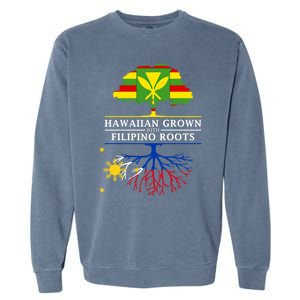 Hawaiian Grown With Filipino Roots Meaningful Gift Philippines Great Gift Garment-Dyed Sweatshirt