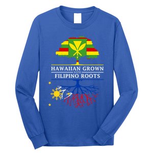 Hawaiian Grown With Filipino Roots Meaningful Gift Philippines Great Gift Long Sleeve Shirt