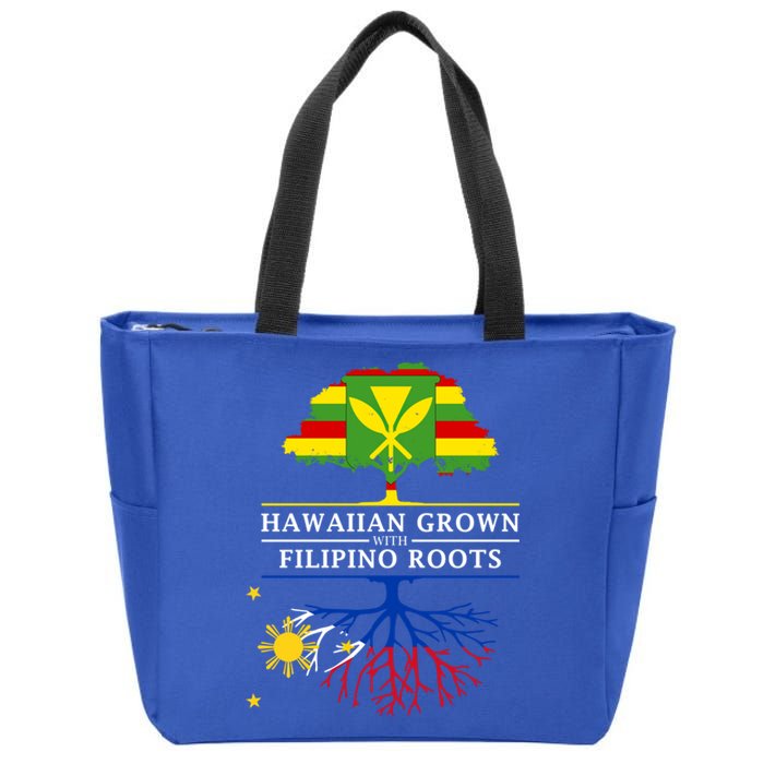 Hawaiian Grown With Filipino Roots Meaningful Gift Philippines Great Gift Zip Tote Bag