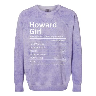 HOWARD GIRL WI WISCONSIN Funny City Home Roots USA Gift Colorblast Crewneck Sweatshirt