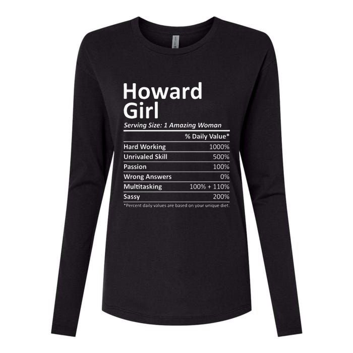 HOWARD GIRL WI WISCONSIN Funny City Home Roots USA Gift Womens Cotton Relaxed Long Sleeve T-Shirt