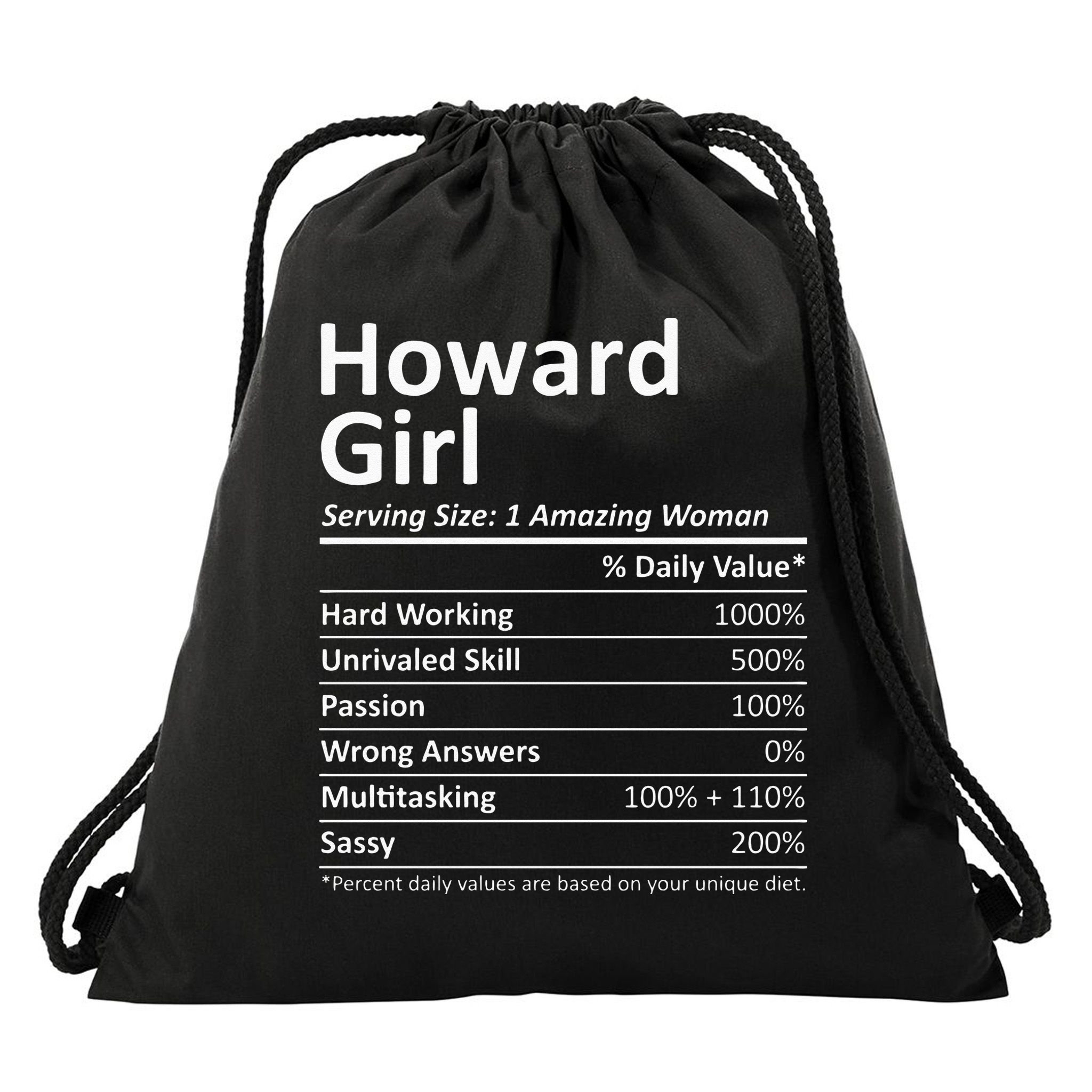 HOWARD GIRL WI WISCONSIN Funny City Home Roots USA Gift Drawstring Bag