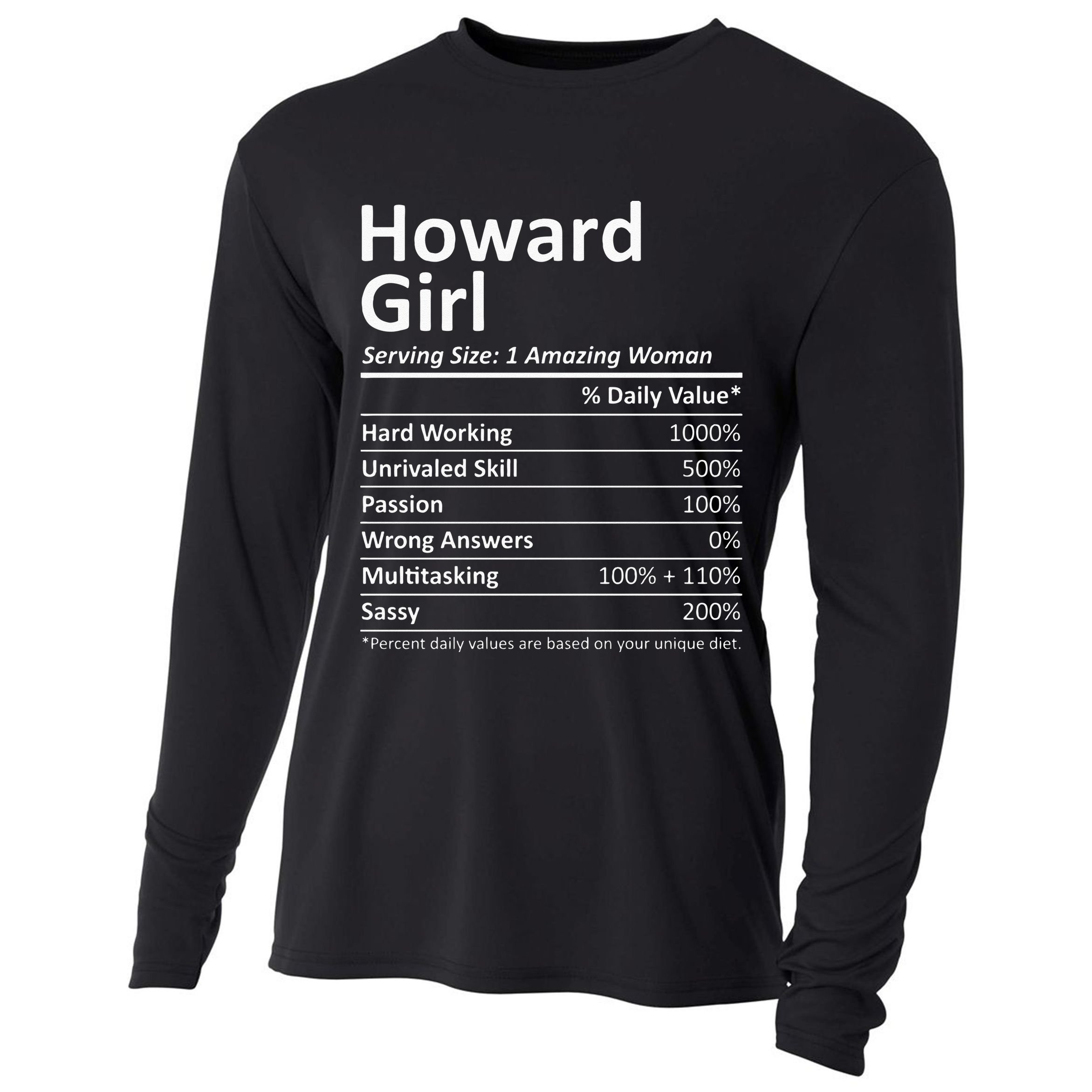 HOWARD GIRL WI WISCONSIN Funny City Home Roots USA Gift Cooling Performance Long Sleeve Crew
