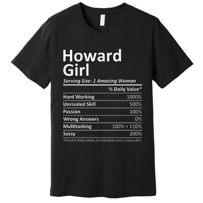 HOWARD GIRL WI WISCONSIN Funny City Home Roots USA Gift Premium T-Shirt