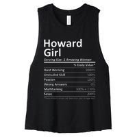 HOWARD GIRL WI WISCONSIN Funny City Home Roots USA Gift Women's Racerback Cropped Tank