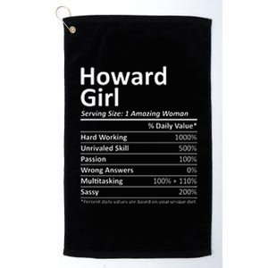 HOWARD GIRL WI WISCONSIN Funny City Home Roots USA Gift Platinum Collection Golf Towel