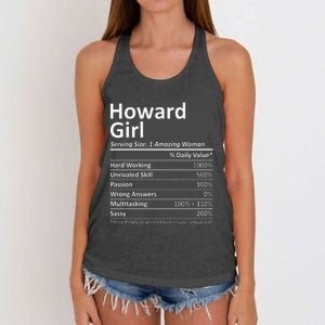 HOWARD GIRL WI WISCONSIN Funny City Home Roots USA Gift Women's Knotted Racerback Tank