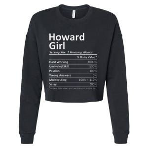 HOWARD GIRL WI WISCONSIN Funny City Home Roots USA Gift Cropped Pullover Crew