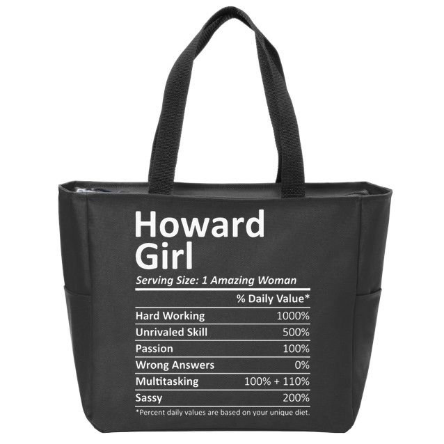 HOWARD GIRL WI WISCONSIN Funny City Home Roots USA Gift Zip Tote Bag