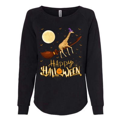 Hilarious Giraffe Witch Ride Halloween Costume Womens California Wash Sweatshirt