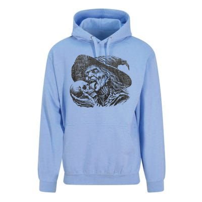 Halloween Granny Witch Licking Skull Funny Grandma Witches Unisex Surf Hoodie