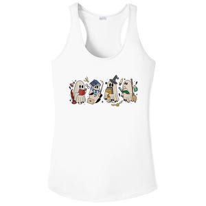 Halloween Ghost Witch Book Ghoul Ghost Bookworm Book Lover Ladies PosiCharge Competitor Racerback Tank