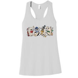 Halloween Ghost Witch Book Ghoul Ghost Bookworm Book Lover Women's Racerback Tank