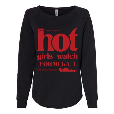 Hot Girl Watch Formula Racing Fast Cars Racetrack Fan Womens California Wash Sweatshirt