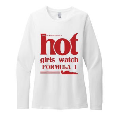 Hot Girl Watch Formula Racing Fast Cars Racetrack Fan Womens CVC Long Sleeve Shirt