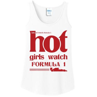 Hot Girl Watch Formula Racing Fast Cars Racetrack Fan Ladies Essential Tank