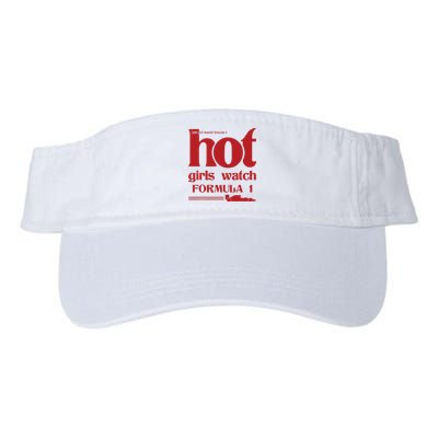 Hot Girl Watch Formula Racing Fast Cars Racetrack Fan Valucap Bio-Washed Visor