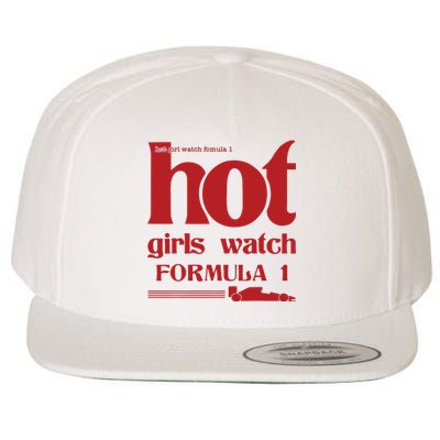 Hot Girl Watch Formula Racing Fast Cars Racetrack Fan Wool Snapback Cap