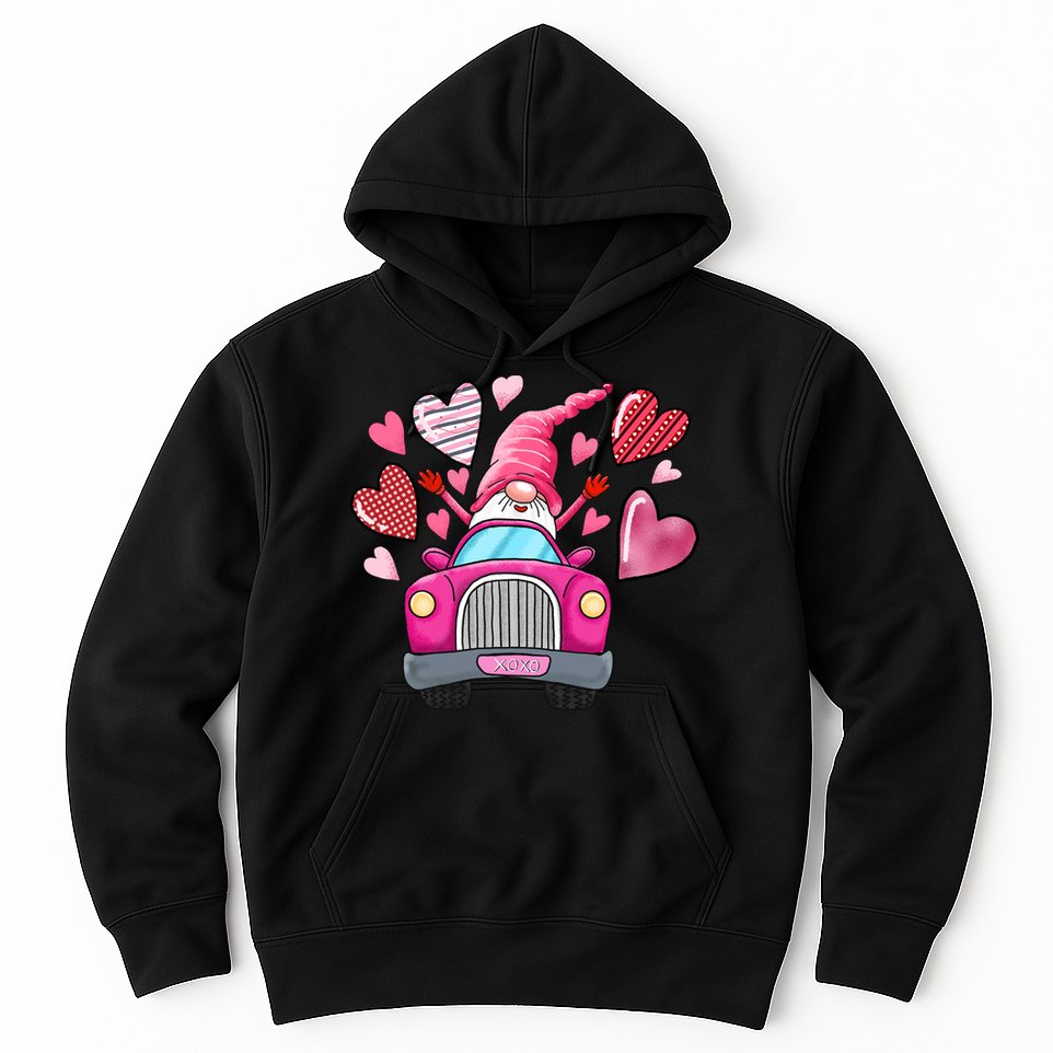 Heart Gnome Xoxo Valentines Day Cute Hoodie