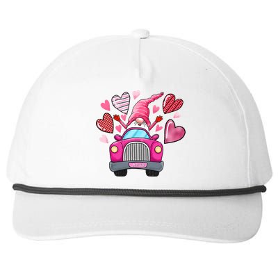 Heart Gnome Xoxo Valentines Day Cute Snapback Five-Panel Rope Hat