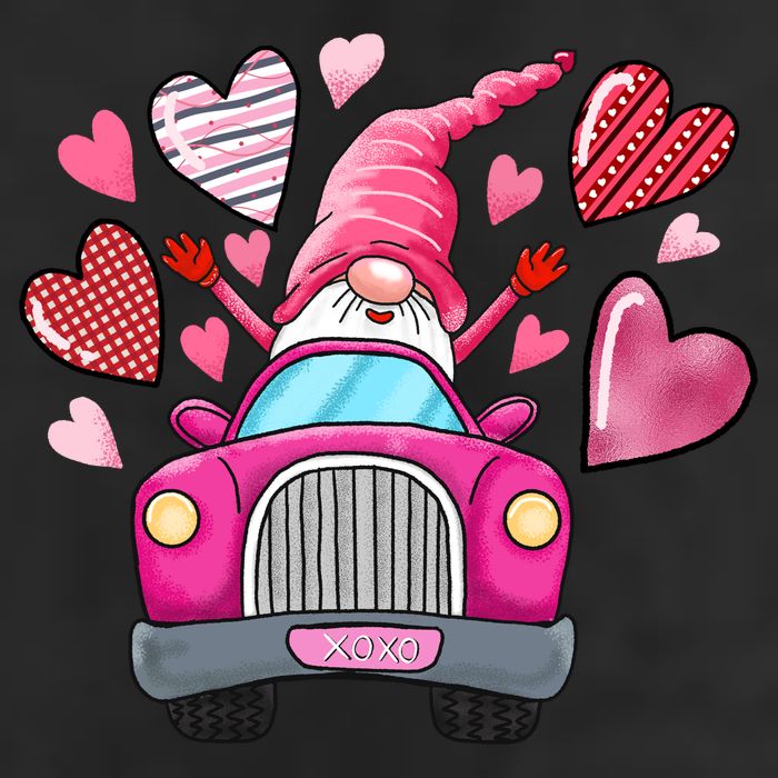 Heart Gnome Xoxo Valentines Day Cute Adult Drive Performance Visor